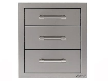 Alfresco 17-Inch Stainless Steel Soft-Close Triple Drawer