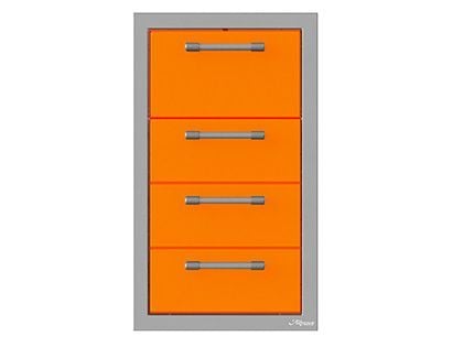 Alfresco 17-Inch Stainless Steel Soft-Close Triple Drawer and Towel Holder