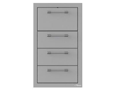 Alfresco 17-Inch Stainless Steel Soft-Close Triple Drawer and Towel Holder