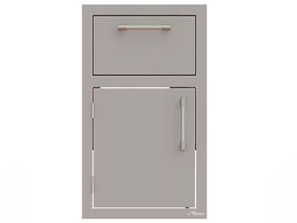 Alfresco 17-Inch Stainless Steel Left-Hinged Soft-Close Door & Paper Towel Holder Combo