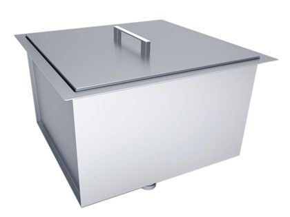 Sunstone 20 x 12-Inch Stainless Steel Single Basin Sink with Cover