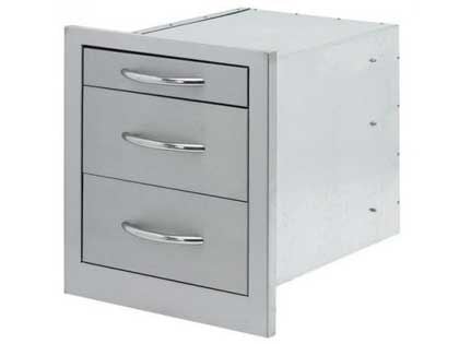Cal Flame 18-Inch Triple Access Drawers