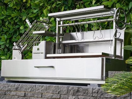 Tagwood BBQ Built-In Argentine Santa Maria Wood Fire & Charcoal Gaucho Grill