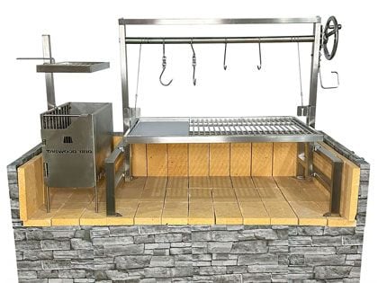 Tagwood BBQ Insert Style Argentine Santa Maria Wood Fire & Charcoal Gaucho Grill