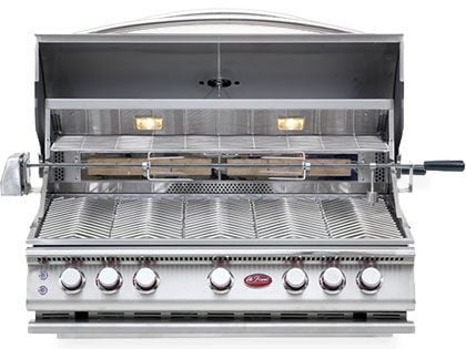 Cal Flame 40-Inch 5-Burner Convection Built-In Gas Grill With Rotisserie