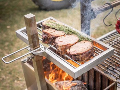 Tagwood BBQ Stainless Steel Height Adjustable Secondary Grate