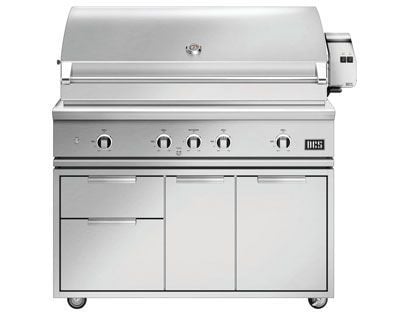 DCS Series 9 48-Inch Gas Grill With Rotisserie & Charcoal on CAD Cart