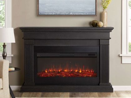 Beau 59-Inch Electric Fireplace Mantel in Gray