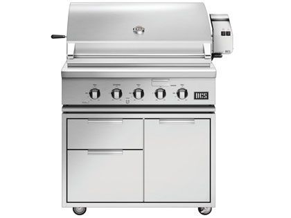 DCS Series 7 36-Inch Gas Grill With Rotisserie On Freestanding CAD Cart