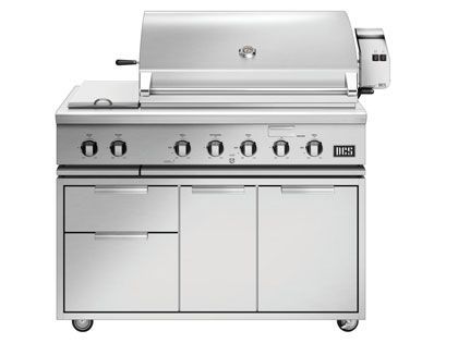 DCS Series 7 48-Inch Gas Grill With Double Side Burner & Rotisserie On CAD Cart