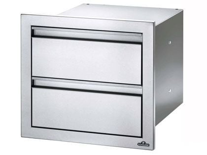 Napoleon 18-Inch Stainless Steel Double Drawer