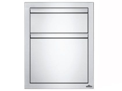 Napoleon 18-Inch Stainless Steel Double Drawer with Waste Bin