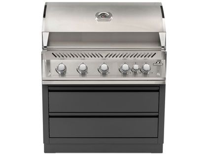 Napoleon 700 Series 38-Inch Gas Grill with Infrared Rear Burner & Rotisserie Kit with Under Grill Cabinet Module