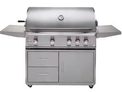 Blaze Professional LUX 44-Inch 4-Burner Gas Grill With Rear Infrared Burner with Cart with LED Lighting and Soft Close