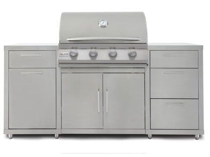 Blaze 6-Foot BBQ Island with 32-Inch LBM Series 4-Burner Gas Grill in Stainless Steel