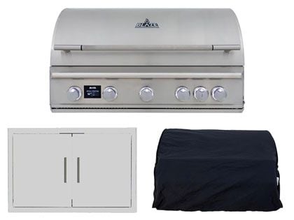Blaze 3-Piece LTE PRO 40-Inch 5-Burner Gas Grill Outdoor Kitchen Package