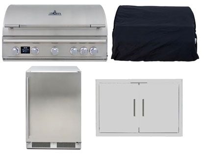Blaze 4-Piece LTE PRO 40-Inch 5-Burner Gas Grill Outdoor Kitchen Package