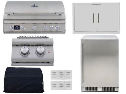 Blaze 7-Piece LTE PRO 40-Inch 5-Burner Gas Grill Outdoor Kitchen Package