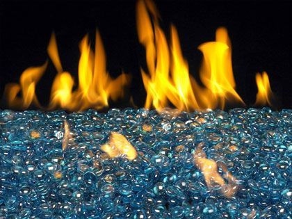 American Fyre Designs Fire Glass Gems - Blue Topaz