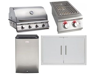 Blaze 4-Piece Prelude LBM 32-Inch 4-Burner Gas Grill Outdoor Kitchen Package