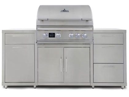 Blaze 6-Foot Stainless Steel BBQ Island with LTE PRO 32-Inch 4-Burner Gas Grill