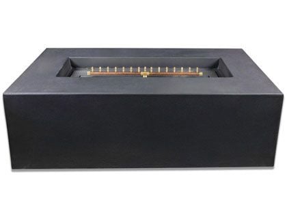 Blaze 60-Inch Rectangular Concrete Gas Fire Pit Table in Phantom
