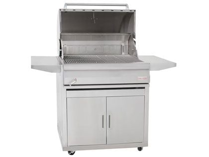 Blaze 32-Inch Stainless Steel Charcoal Grill With Adjustable Charcoal Tray with Cart