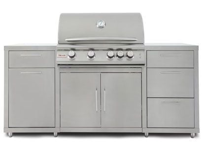 Blaze 6-Foot Stainless Steel BBQ Island with Premium LTE 32-Inch 4-Burner Gas Grill