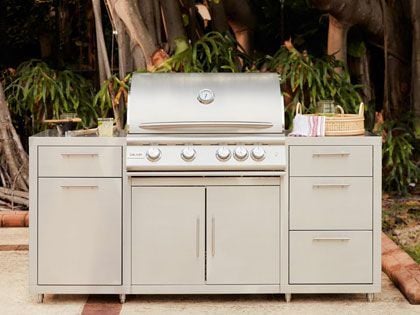 Blaze 6-Foot Stainless Steel BBQ Island with Premium LTE+ 32-Inch 4-Burner Gas Grill