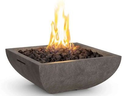 American Fyre Designs 36-Inch Bordeaux Square Fire Bowl with FyreStarter Ignition System