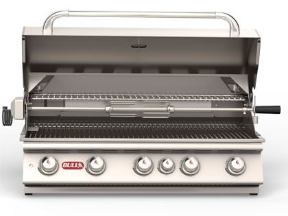 Bull Brahma 38-Inch 5-Burner Built-In Gas Grill With Rear Infrared Burner & Rotisserie Kit
