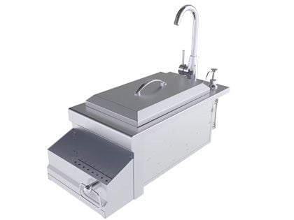 Sunstone Ruby Series 14-Inch Bar Sink Cocktail Center Insulated Ice Chest Station