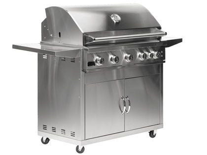 Broilmaster B-Series Deluxe 40-Inch Stainless Steel Freestanding Gas Grill with Rear Infrared Burner