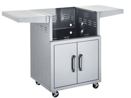 Broilmaster Stainless Steel 25-Inch Cart with 2 Fold-Down Side Shelves