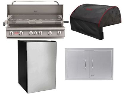 Bull 4-Piece Diablo 46-Inch 6-Burner Gas Grill Outdoor Kitchen Package