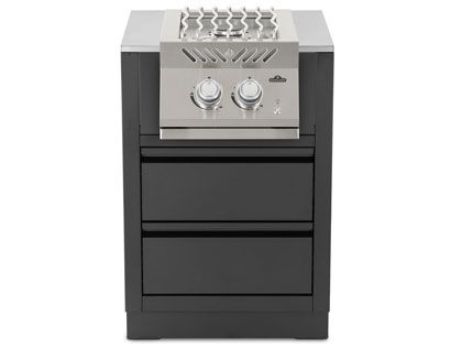 Napoleon 700 Series Inline Dual Range Top Burner with Stainless Steel Cover and OASIS Under Grill Cabinet