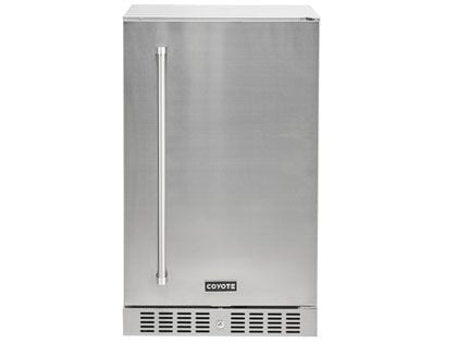 Coyote 21-Inch 4.1 Cu. Ft. Right Hinge Outdoor Rated Compact Refrigerator