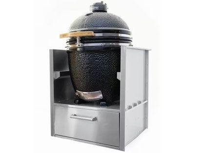 Coyote Asado Ceramic Grill with Asado Smoker Insert Sleeve