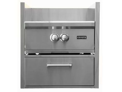 Coyote Built-In Gas Power Burner w/ Asado Smoker Insert Sleeve