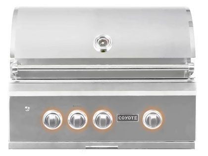 Coyote S-Series 30-Inch 3-Burner Built-In Gas Grill With RapidSear Infrared Burner & Rotisserie