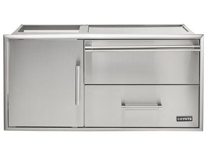 Coyote 42-Inch Access Door And Drawer Combo With Warming Drawer