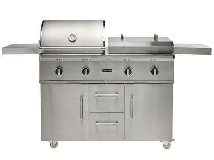 Coyote 50-Inch Combo Gas Grill & Griddle with Cart