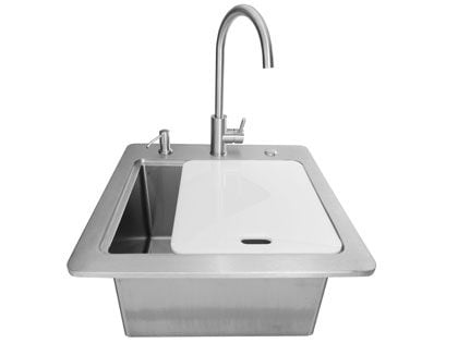Coyote 21-Inch Sink With Faucet, Drain, Soap Dispenser