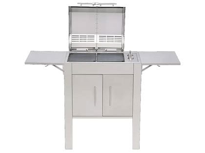 Kenyon Texan 2-Zone 3000 Watt 240V Knob Control Electric Grill & Stand with Split Lid