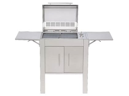 Kenyon Texan 2-Zone 3000 Watt 240V Knob Control Electric Grill & Stand with Single Piece Lid