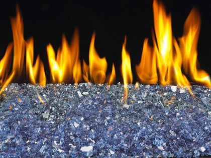 American Fyre Designs Fire Glass - Caribbean Blue