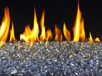 American Fyre Designs Fire Glass - Caribbean Blue Reflective