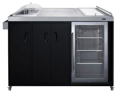 Summit Portable Outdoor Stainless Steel Weatherproof Kitchenette Refrigerator