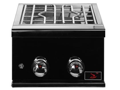 Whistler Built-In Gas Power Burner with Lid - Black Stainless Steel