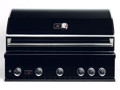 Whistler 42-Inch 5-Burner Built-In Gas Grill With Rear Infrared Burner, Grill Lights, Rotisserie Kit & Cover - Black Stainless